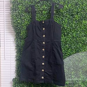 Black overalls dress